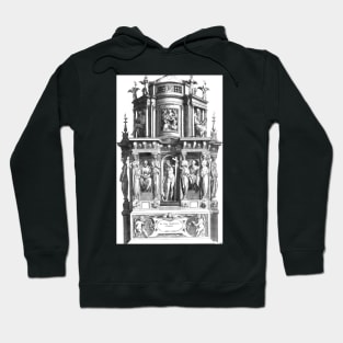 Baroque altar of Christian sculptures Hoodie